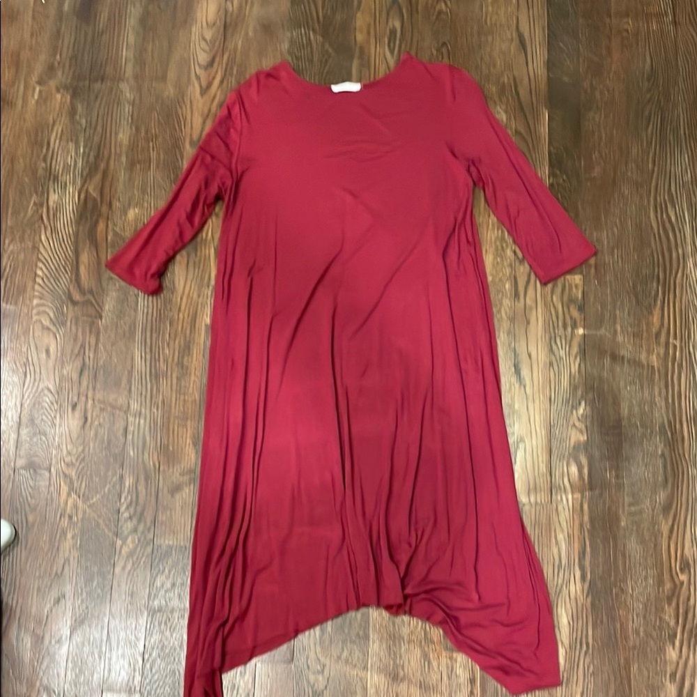 Wine shark bite dress